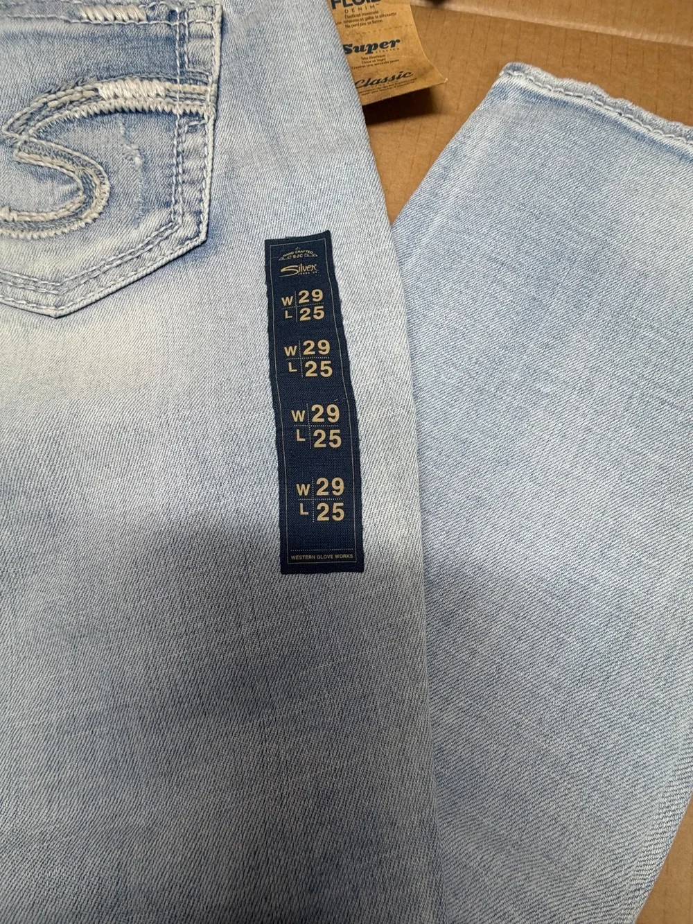 Silver Jeans Light Blue Boyfriend Crop Jeans